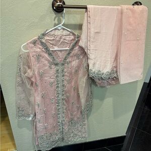 Embellished Pink Traditional Outfit